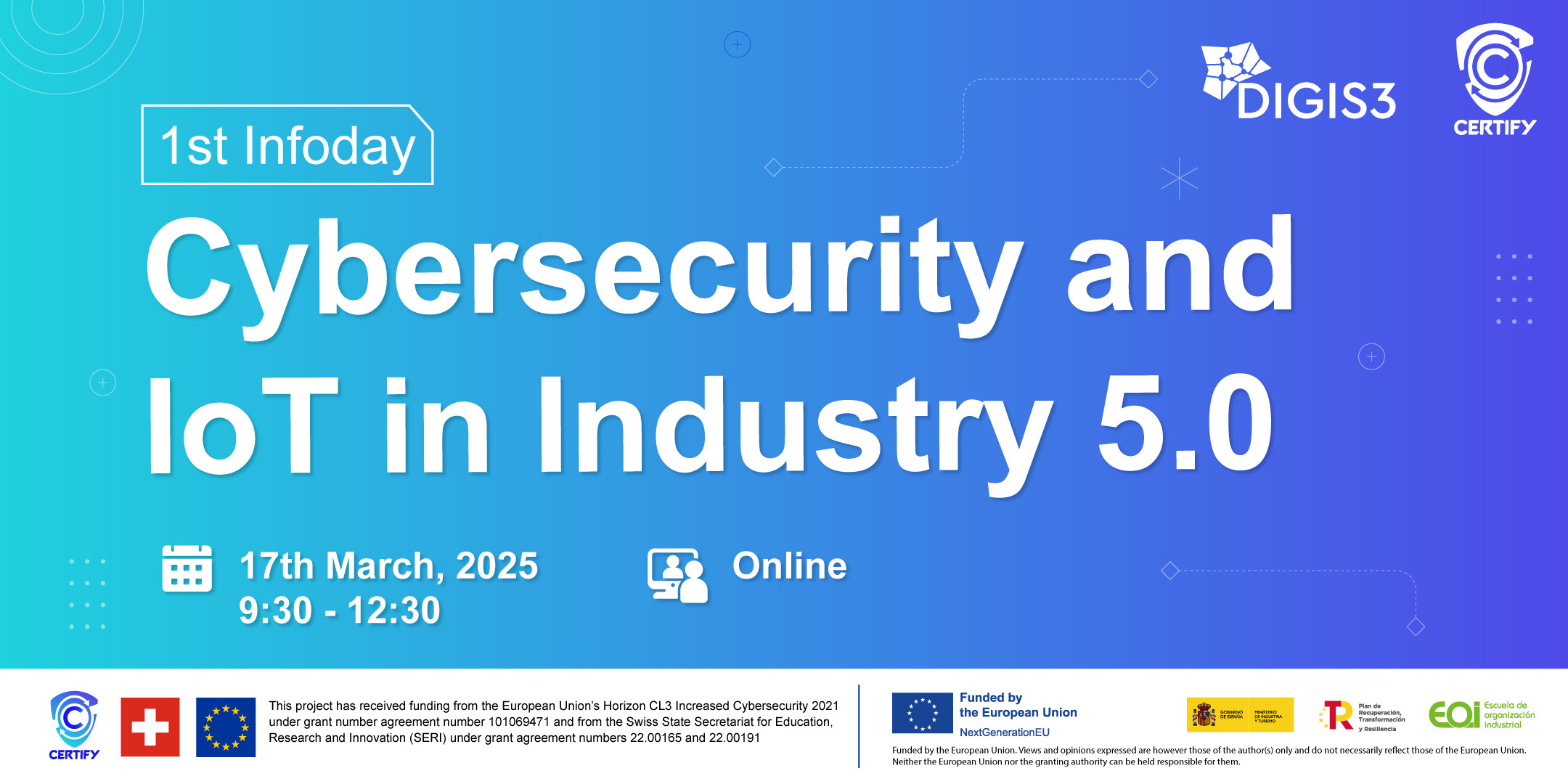 AIR Institute organises the first Certify infoday on cybersecurity in IoT environments for Industry 5.0